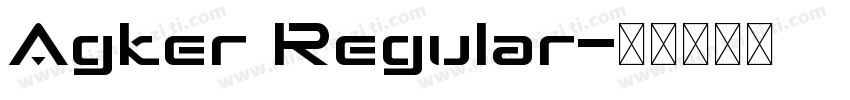 Agker Regular字体转换